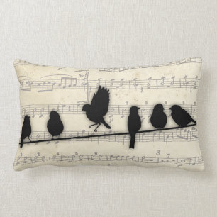 Coussin Rectangle Oiseaux sur un fil