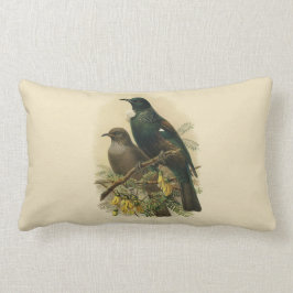 Coussin Rectangle Oiseaux vintages de NZ de la Science - Tui