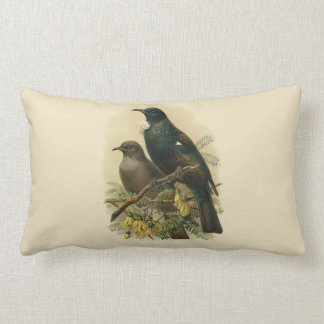 Coussin Rectangle Oiseaux vintages de NZ de la Science - Tui