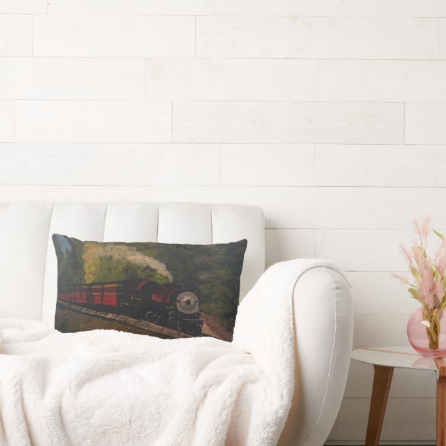 Coussin Rectangle Old Steam Engine, Original par Gary Poling (Canapé)