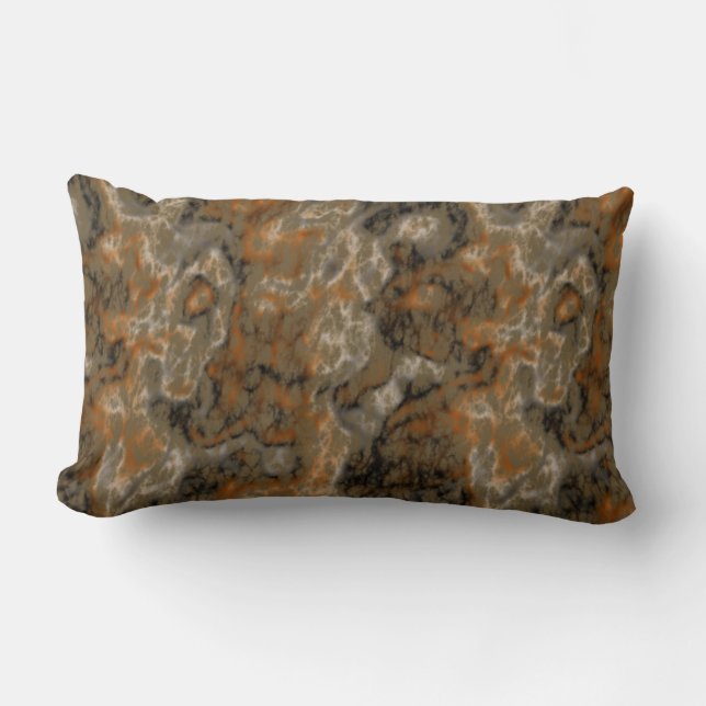 Coussin Rectangle olivier or et abstrait noir (Recto)