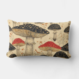 Coussin Rectangle Ombre de champignons Casquettes écarlate - oreille