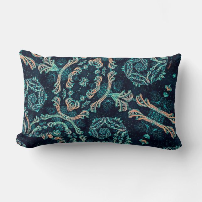 Coussin Rectangle Ooscura fractale de l'Elegancia (Recto)