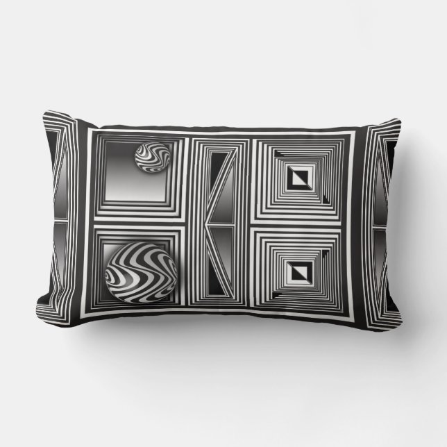 Coussin Rectangle Optique via Formes (Recto)