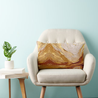 Coussin Rectangle Or Eclectique & Ivoire