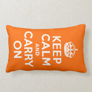 Coussin Rectangle Orange Conserver le calme et continuer