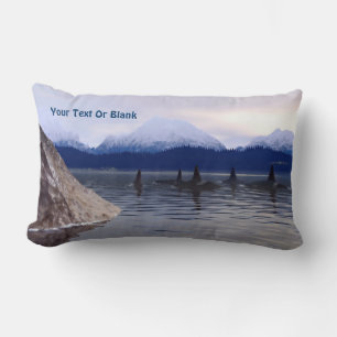 Coussin Rectangle Orca d'eau foncée