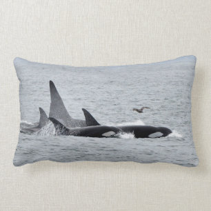 Coussin Rectangle Orca Whales !Devant et derrière!Coussin