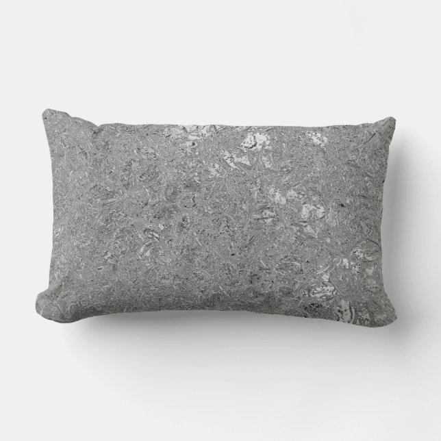 Coussin Rectangle Orchidées Argent Conception, (Recto)