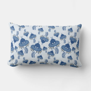 Coussin Rectangle Oreille bleue Kawaii Octopus UFO Jeter