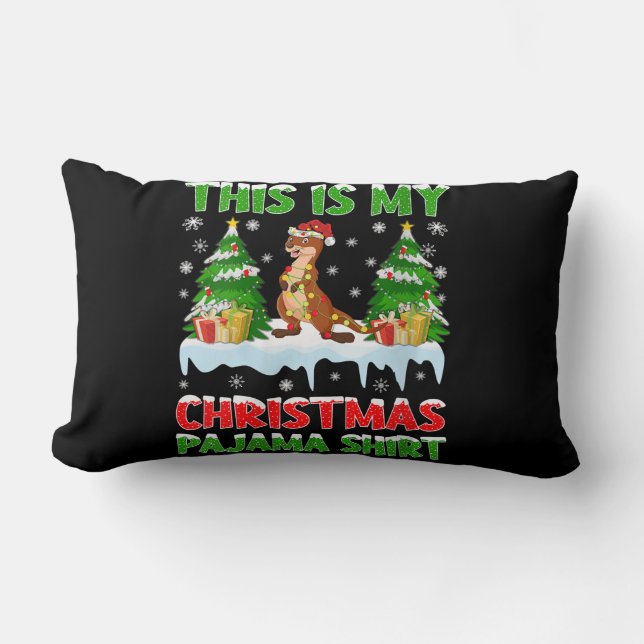 Coussin Rectangle Otter drôle C'Est Mon Pyjama De Noël (Recto)