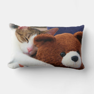 Coussin Rectangle Ours en peluche de chat