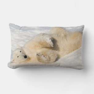 Coussin Rectangle Ours polaire près de la baie d'Hudson