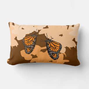 Coussin Rectangle Paire papillon orange vibrant