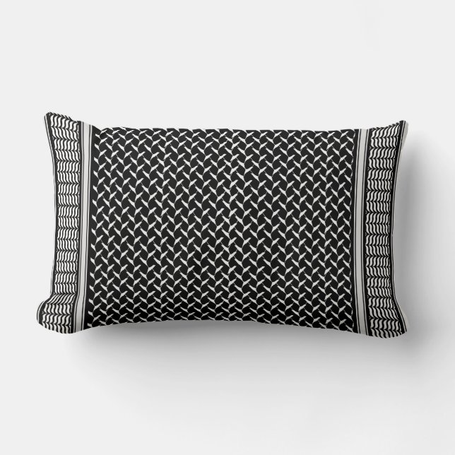Coussin Rectangle Palestinien Keffiyeh (Recto)