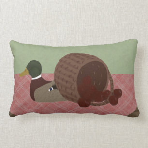 Coussin Rectangle Panier d'Apple et carreau de leurre de canard