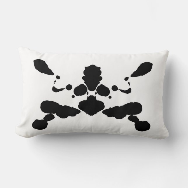 Coussin Rectangle panneau abstrait Rorschach de test psychologique (Recto)