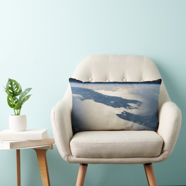 Coussin Rectangle Panorama depuis l'espace Highlights Cook Strait (Chaise)