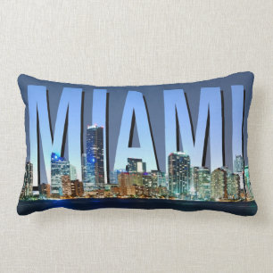 Coussin Rectangle Panorama d'horizon de Miami