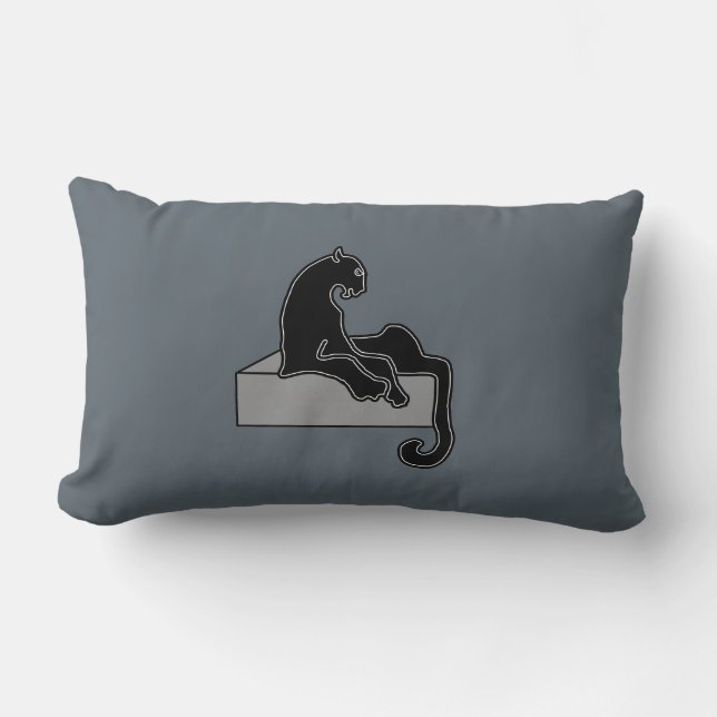 Coussin Rectangle Panthère noire (Recto)