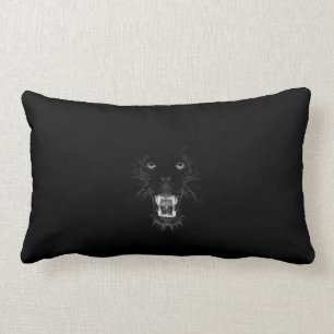 Coussin Rectangle panthère noire de grognement
