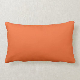 Coussin Rectangle Papaya orange de couleur solide