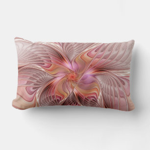 Coussin Rectangle Papillon Abstrait coloré Imaginaire Fractal Art