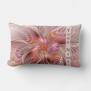 Coussin Rectangle Papillon de fantaisie coloré abstrait Nom fractal