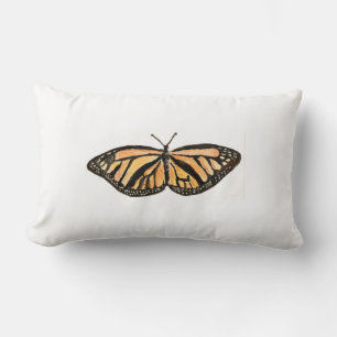 Coussin Rectangle Papillon Monarque Peinture de Throw Pillow