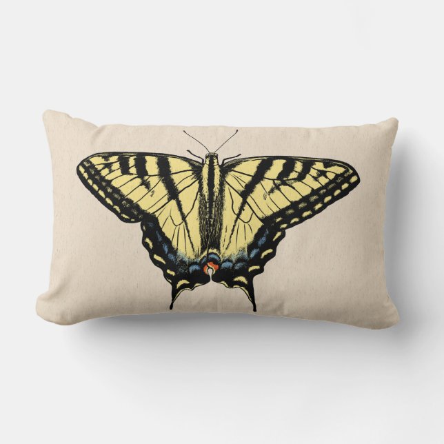 Coussin Rectangle Papillon Southwestern jaune Swallowtail (Recto)
