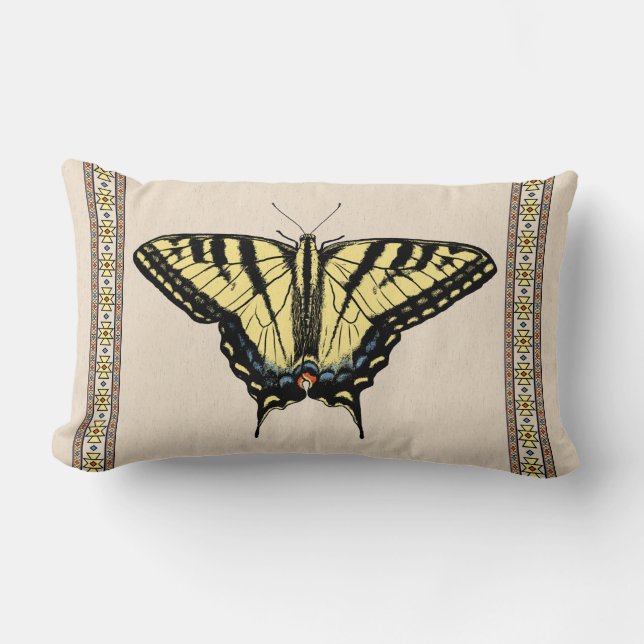 Coussin Rectangle Papillon Southwestern jaune Swallowtail (Recto)