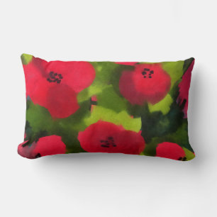 Coussin Rectangle Papps peints   Belles fleurs