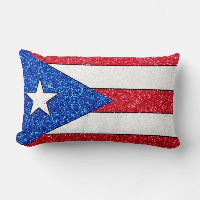 Coussin Rectangle Parties scintillant Porto Rico indicateur rectangl (Recto)