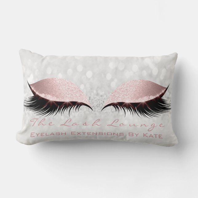 Coussin Rectangle Parties scintillant rose Fille Maquillage Lash Oei (Recto)
