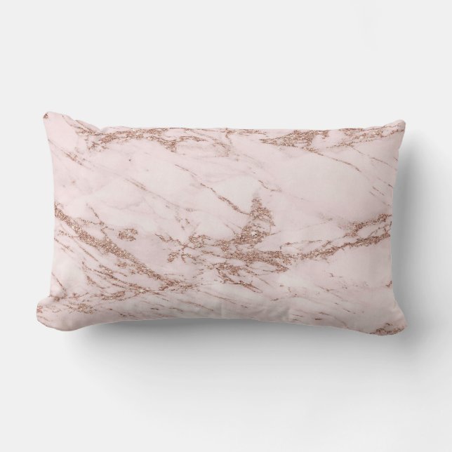 Coussin Rectangle Parties scintillant rose Rose blanche luxueuse en  (Recto)
