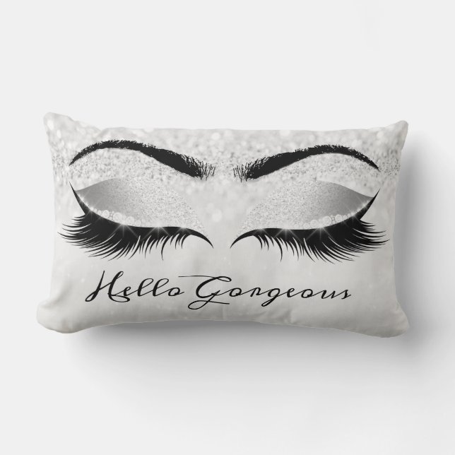 Coussin Rectangle Parties scintillant Yeux Lashes de maquillage Silv (Recto)