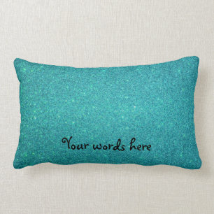 Coussin Rectangle Parties scintillantes de turquoise