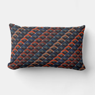 Coussin Rectangle Pas à Karo en zigzag coloré
