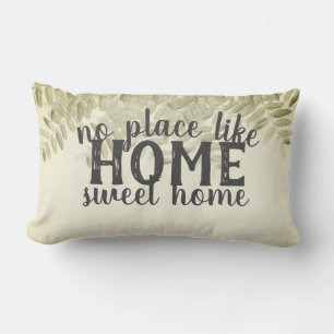 Coussin Rectangle pas de place comme chez soi citer l'art nature