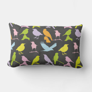 Coussin Rectangle Pastel Coloured Variété d'oiseaux Motif