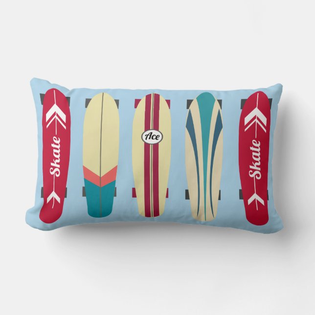 Coussin Rectangle Patinage vintage (Recto)