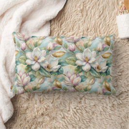 Coussin Rectangle Pattern Elegant Magnolia Flowers