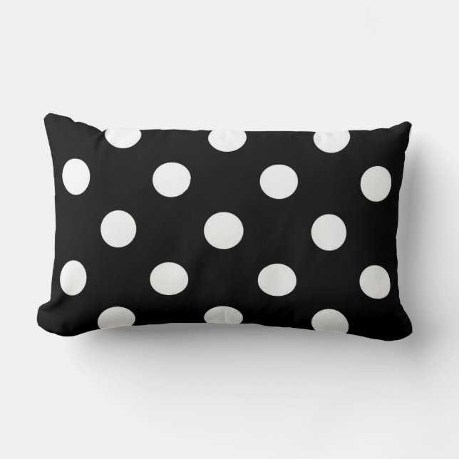 Coussin Rectangle Patters de Black White Large (Recto)