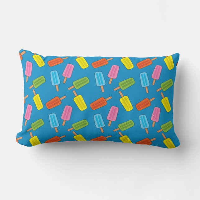 Coussin Rectangle Patters de Popsicles (Recto)