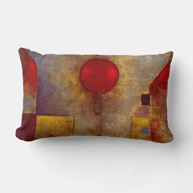 Coussin Rectangle Paul Klee Ballons rouges Art coloré Abstrait (Recto)