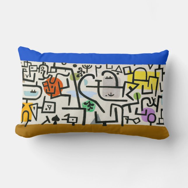 Coussin Rectangle Paul Klee Rich Harbor Expressionnisme abstrait (Recto)