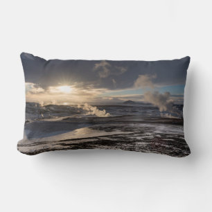 Coussin Rectangle Paysage hivernal géothermique