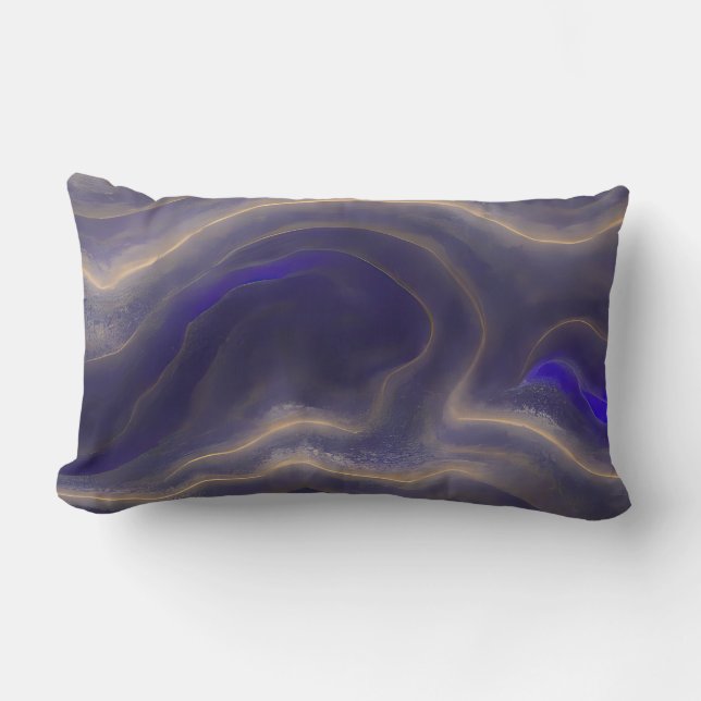 Coussin Rectangle Paysage marin abstrait Vagues fracturées 03 (Recto)
