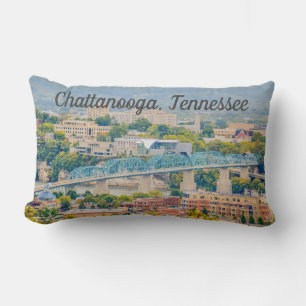 Coussin Rectangle Paysage urbain de Chattanooga, Tennessee