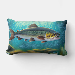 Coussin Rectangle Pêche à la truite